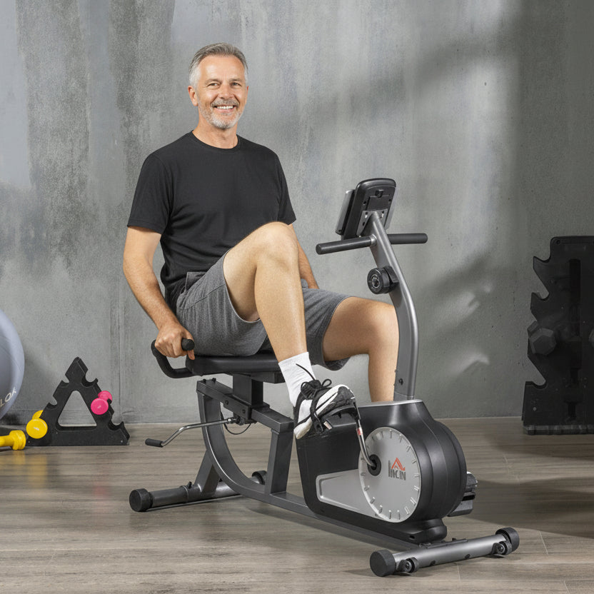 Vélo d’appartement pour senior - Dossier et siège réglables, poignée de sécurité Senioralive