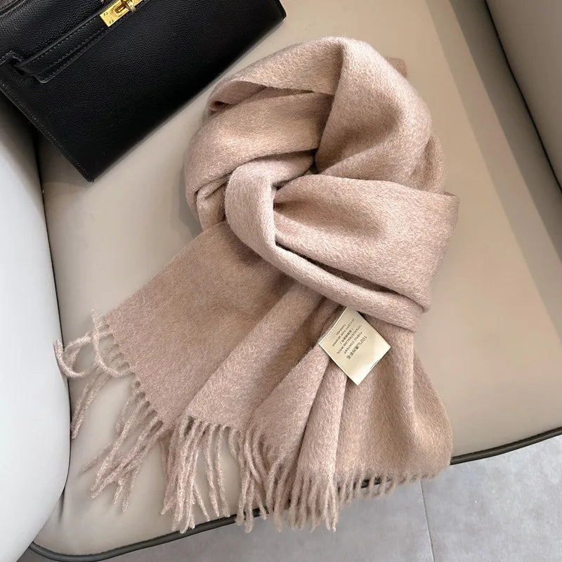 Winter Narrow Scarf 28 Color 100% Wool Scarf Hot Selling Solid Color Scarf Men's and Women's Universal Warm and Cold proof Scarf Senioralive