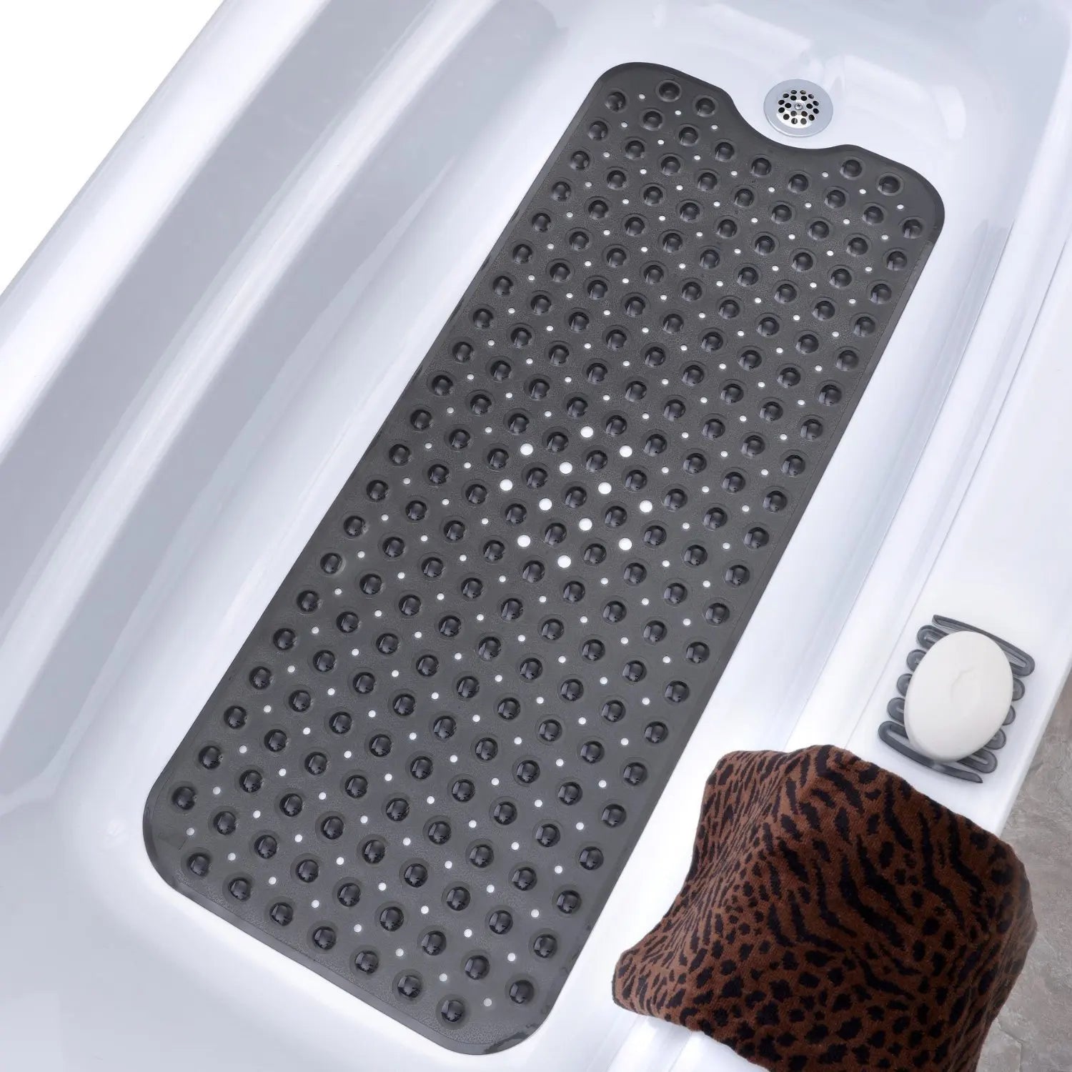 non-slip bathtub mat shower mat  with drain holes and suction cups machine washable household bathroom shower carpet bathroom Senioralive