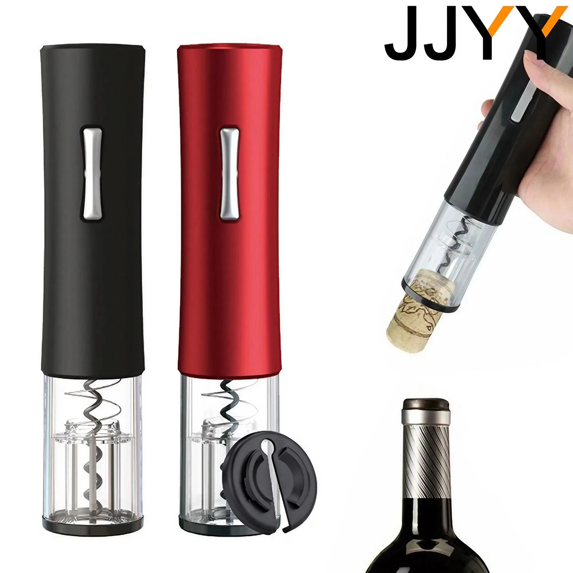 JJYY Electric Wine Openers Bottle Opener Automatic Beer Bottle Openers Corkscrew Wine Beer Soda Cap Opener Kitchen Accessories Senioralive