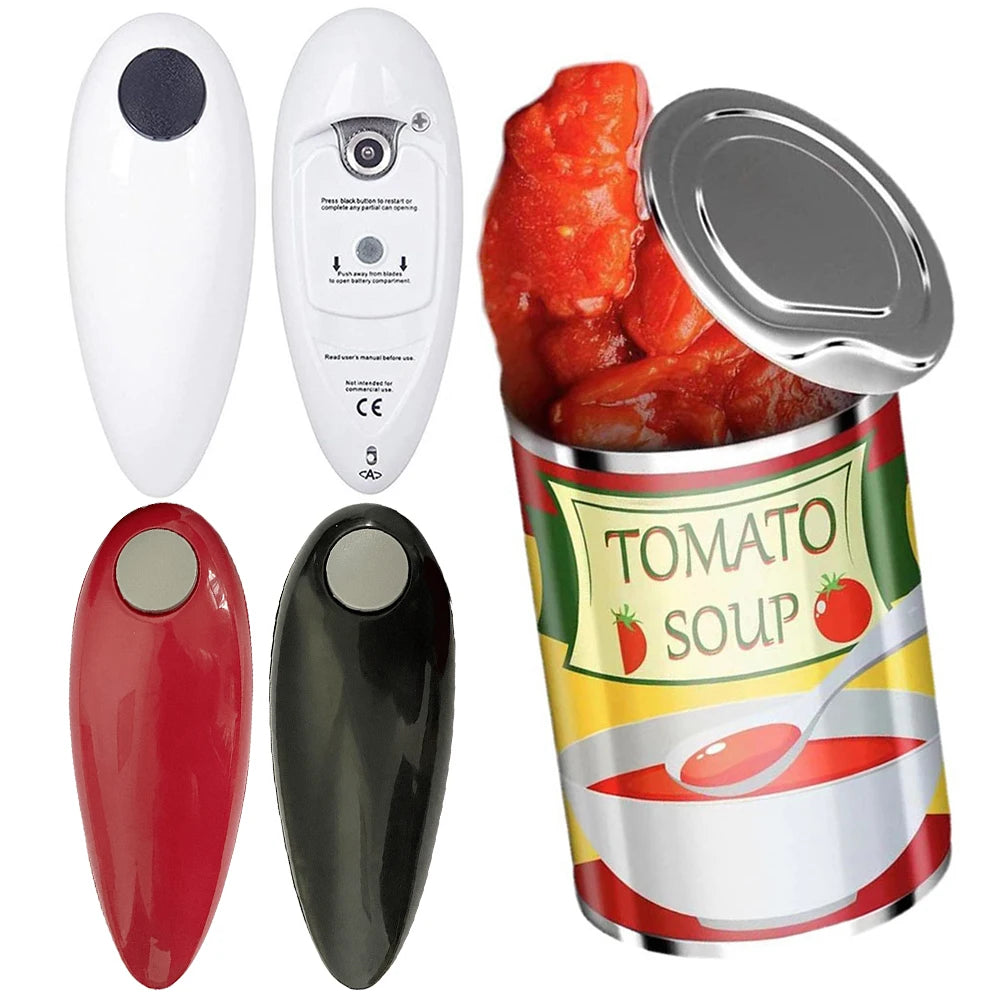 Electric Can Opener Hands Free Jar Opener Smooth Edge Bottle Opener Battery Operated for Weak Hands for All Kinds of Jars Senioralive