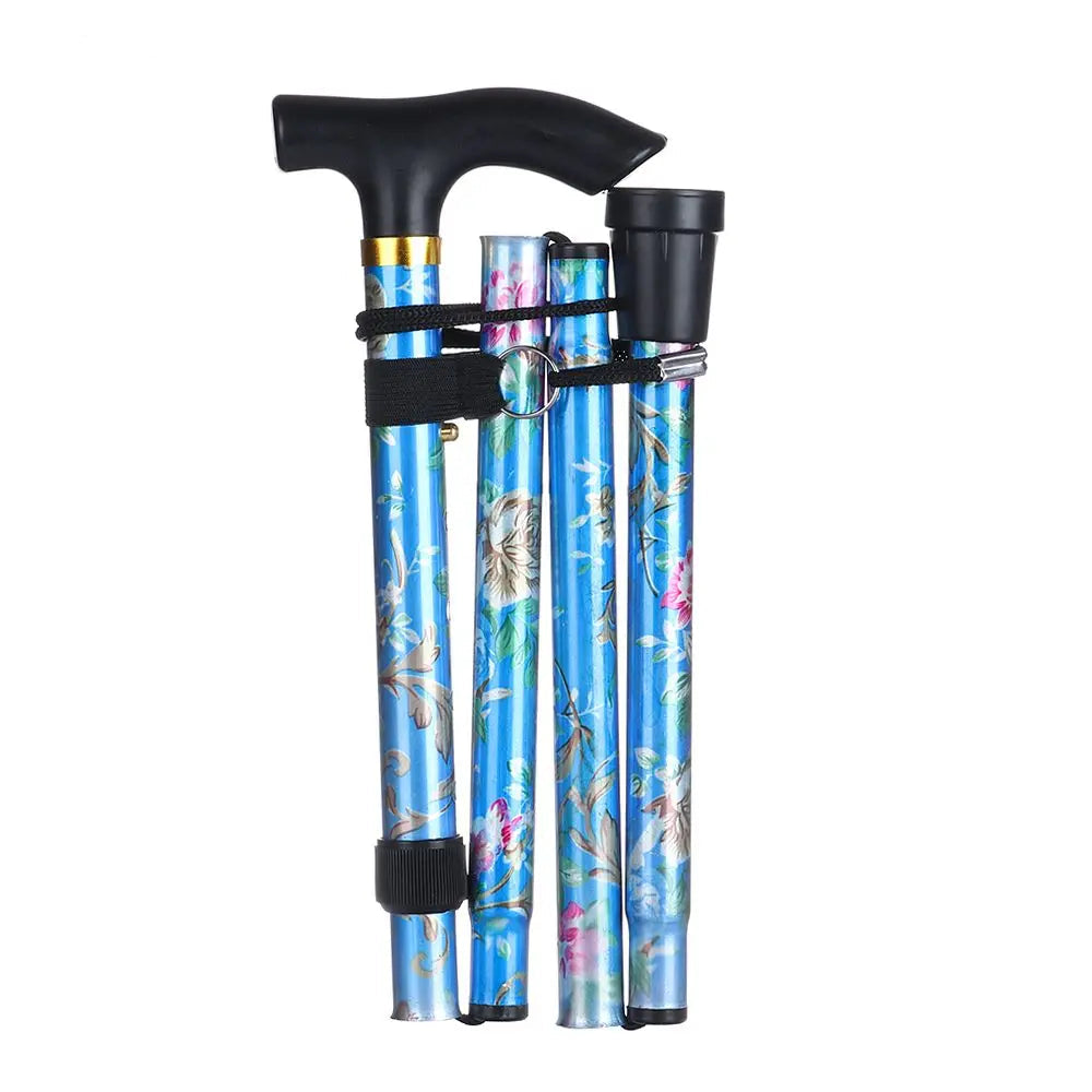 Adjustable for Adults Elder Aluminum Alloy Made Hiking Poles Telescopic Walking Cane Non-slip Crutches Folding Trekking Stick Senioralive