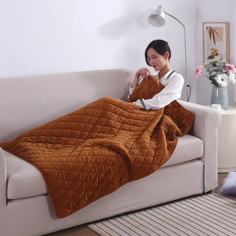 Adjustable USB Electric Blanket 3 Speed Heating Machine Washable Winter Bed Cover Lightweight for Adults and Elderly Senioralive