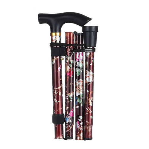 Adjustable for Adults Elder Aluminum Alloy Made Hiking Poles Telescopic Walking Cane Non-slip Crutches Folding Trekking Stick Senioralive