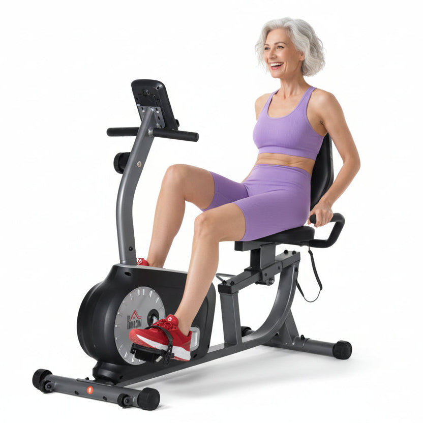 Vélo d’appartement pour senior - Dossier et siège réglables, poignée de sécurité Senioralive